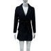 Lace up Slim Fit Mid Length Solid Color Casual Long Sleeves Blazer for Women-Black-Fancey Boutique