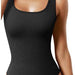 Color-Black-Summer Women U Neck Sleeveless Vest Tight Jumpsuit-Fancey Boutique