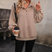 Color-Brown-Women Wear Solid Color Long Sleeve Autumn Winter Sweatshirts Women-Fancey Boutique