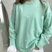 Heart Printing Sweater Autumn Winter Office Casual Round Neck Design Sweater-Green-Fancey Boutique