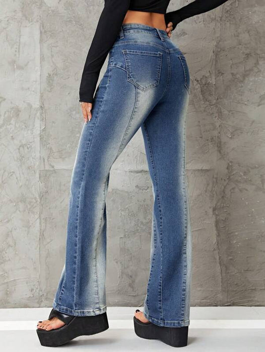 Slimming Stretch Bootcut Trousers Jeans Women-Fancey Boutique