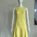 Summer Wide Pleated Button Decoration Knitted Mini Dress-Yellow-Fancey Boutique