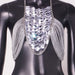 Ornament Acrylic Dripping Gem Hollow Out Cutout Bra Bikini Strap Waist Chain Women Body Cha-Silver-Fancey Boutique