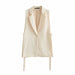 Color-Beige-Autumn Solid Color Tied Decorative Split Single Button Vest Blazer Vest-Fancey Boutique