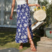 Color-royal blue-Skirt Slim Printed Blue High Waist Skirt-Fancey Boutique