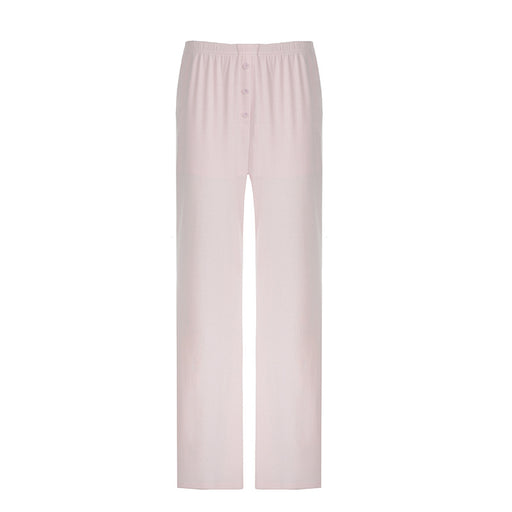 Street Casual Hole Knitted Trousers Fashionable, Comfortable Lazy Elastic Waist Loose Wide Leg Pants-Pink-Fancey Boutique