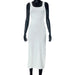 Color-White-Women Clothing Summer U Neck Sleeveless Long Sexy Dress-Fancey Boutique