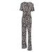 Slim Fit Crop Top Trousers Home Wear Leopard Print Pajamas Women Two Piece Set Can Be Worn outside-Fancey Boutique