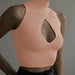 Color-Cream Pink-Spring Summer Best Women Clothes Sleeveless Cutout Slim Woolen Vest-Fancey Boutique