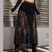 Women Clothing Summer Dark Gothic Lace See through Sexy Skirt Maxi Dress-Black-Fancey Boutique