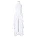Women Clothing Office Sleeveless Irregular Asymmetric Top Wide Leg Pants Two Piece Suit-White-Fancey Boutique