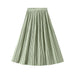 Color-Mint-Summer High Waist Pleated Skirt Spring Summer Korean Drape Young Slimming Skirt Pink-Fancey Boutique