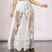 Women Clothing Summer Dark Gothic Lace See through Sexy Skirt Maxi Dress-Fancey Boutique