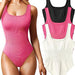 Color-Glittering Powder-Summer Women U Neck Sleeveless Vest Tight Jumpsuit-Fancey Boutique