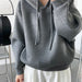 Color-Multi-Spring Loose Profile Memory Cotton Sweater Women Korean Sense of Design Air Cotton Hooded Top-Fancey Boutique