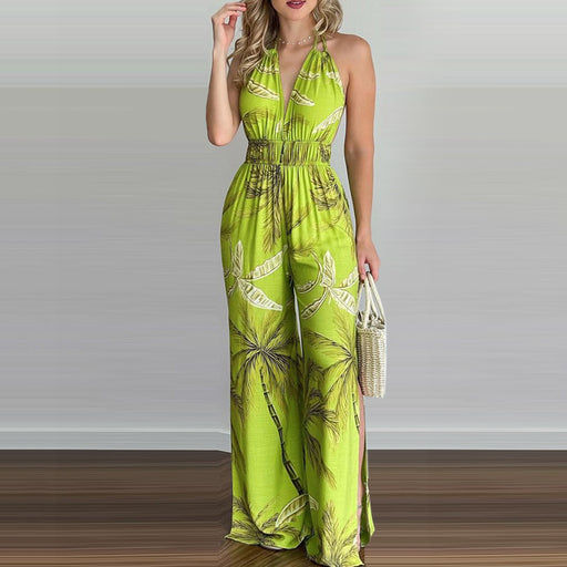 Color-Green-Women Clothing Digital Printing Colorful Jumpsuit Women-Fancey Boutique