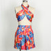 Color-Printed Color-Summer Women Fashion Printing Tube Dress Blouse Pants Two-Piece Set-Fancey Boutique