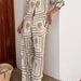 Color-Two-Piece Suit-Printed Long Sleeved Shirt Trousers Two Piece Suit Home Wear-Fancey Boutique