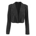 Slim Fit Retro Black White Striped All Matching Short Blazer Autumn Arrival Cardigan-Fancey Boutique