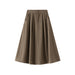 Color-Deep Coffee-Skirt Women Autumn High Waist A line Skirt Long Skirt Slimming Large Hem Umbrella Skirt Drape Skirt-Fancey Boutique