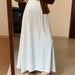 Autumn Warm Comfortable All Matching Knitted Overskirt Korean Waist Slimming Mid Length Dress Women-Ivory-Fancey Boutique