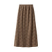 Color-Brown-Lace Skirt Autumn Winter Fleece Lined Thickened Lining-Fancey Boutique