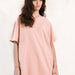 Summer Clothes T Shirt Women Cotton Basic Loose Top Soft T Shirt-Pink-Fancey Boutique