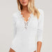 Color-White-Women Striped Sexy V neck Lace Edge Long Sleeve Autumn Wear One Piece T Back Base-Fancey Boutique