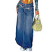 Color-Blue-Casual Retro Denim Long Skirts-Fancey Boutique