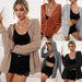 Casual Hooded Sweater Pullover Zipper Cardigan Coat Top Women-Fancey Boutique