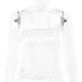 Color-White-Fall Arrival Women Clothing Sexy Satin All Match off Neck Tube Top Halter Small Top-Fancey Boutique