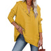 Color-Yellow-Loose Hooded Sweater Women Mid Length Autumn Winter Solid Color Casual Bottoming Shirt Top-Fancey Boutique