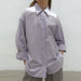 Color-Light Purple-Shirt Summer Sun Protection Coat Women Clothing Loose Casual Sports Top Early Autumn Long Sleeves Cardigan Oversize Shirt-Fancey Boutique