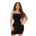 Color-Black-Women Autumn Winter Sling Backless Lace up Sequined Skinny Sheath Evening Dress Sexy Dress-Fancey Boutique