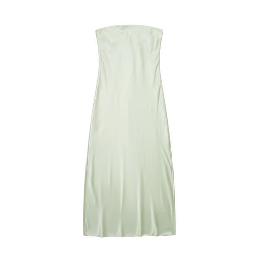 Color-Light Green-Spring Women Casual Silk Satin Texture Tube Dress-Fancey Boutique