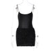 Color-Black-Women Clothing Winter Sexy Backless Sleeveless Jumpsuit Slim Plush Skirt Set-Fancey Boutique