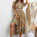 Women Vacation Printed Dress Summer-Fancey Boutique