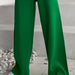 Color-Green Pants-Loose Casual Sweater Top Trousers Set-Fancey Boutique