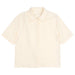 Texture Pure Linen Shirt Women French Minority Office All Matching Collared Short Sleeve Top-Rice Apricot-Fancey Boutique
