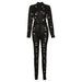 Color-Black-Autumn Winter Arrival Women Clothing Tie Ripped Slim Knit Bottoming Woolen Jumpsuit for Women-Fancey Boutique