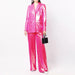 Color-Coral Red-Spring Autumn Sequined Cool Shining Bling Bling Blazer Trousers Suit Two Piece Suit-Fancey Boutique