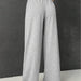 Casual Straight Leg Drawstring Waist Contrast Color Cover Cross Slimming Loose Trousers-Dark Gray-Fancey Boutique