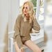 Long Sleeve Pullover Shirt Office Casual Comfortable Two-Piece Set Slimming Black Wide Leg Shorts Suit-Fancey Boutique