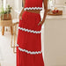 Women Clothing Lace Collage Sleeveless Short Vest High Waist Long Skirt Set-Red-Fancey Boutique