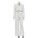 Women Clothing Spring Wear a Set of French Office Short Blazer Casual Trousers Suit Two Piece Suit-White-Fancey Boutique