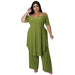 Color-Green-Women Clothing Solid Color Set Sexy Camisole Two Piece Set-Fancey Boutique