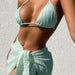 Color-Light Blue-Women Swimsuit Three Piece Suit Sexy Halter Tulle Skirt Bikini Split Bikini Swimsuit-Fancey Boutique