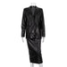 Women Clothing Early Spring Blazer Leather Skirt Set Black Office Two Piece Suit-Black-Fancey Boutique