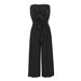 Color-Black-Summer Women Clothing Sleeveless V neck Flounce Pleated Jumpsuit-Fancey Boutique