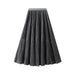 Color-Gray-Autumn Vintage Velvet Pleated Skirt Women Skirt Autumn Winter Gold Velvet Dress Maxi Dress-Fancey Boutique